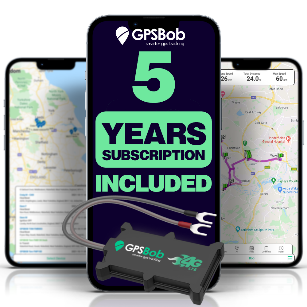 5 Year Two-wire 4G GPS Vehicle Tracker - GPSBob